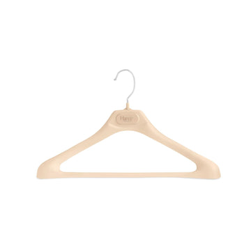 HangitNow Ultra-Durable Coat & Jacket Hanger – 43 cm, 20 kg Capacity, Stylish & Eco-Friendly Design with Reinforced Hook - Cream