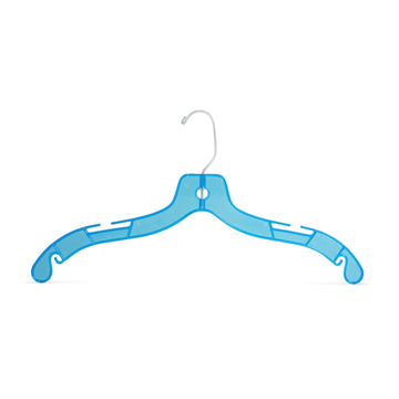 Premium Rainbow Plastic Hangers – Notched Design for Innerwear & Accessories, Perfect Wardrobe Organizer - Blue