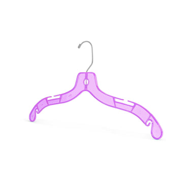 Premium Rainbow Plastic Hangers – Notched Design for Innerwear & Accessories, Perfect Wardrobe Organizer - Pink