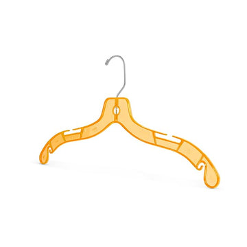 Premium Rainbow Plastic Hangers – Notched Design for Innerwear & Accessories, Perfect Wardrobe Organizer - Yellow