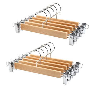 Premium Solid Wood Coat Hangers – Durable, Eco-Friendly, Brown Finish, Ideal for Suits & Garments, Perfect for Closet Organization