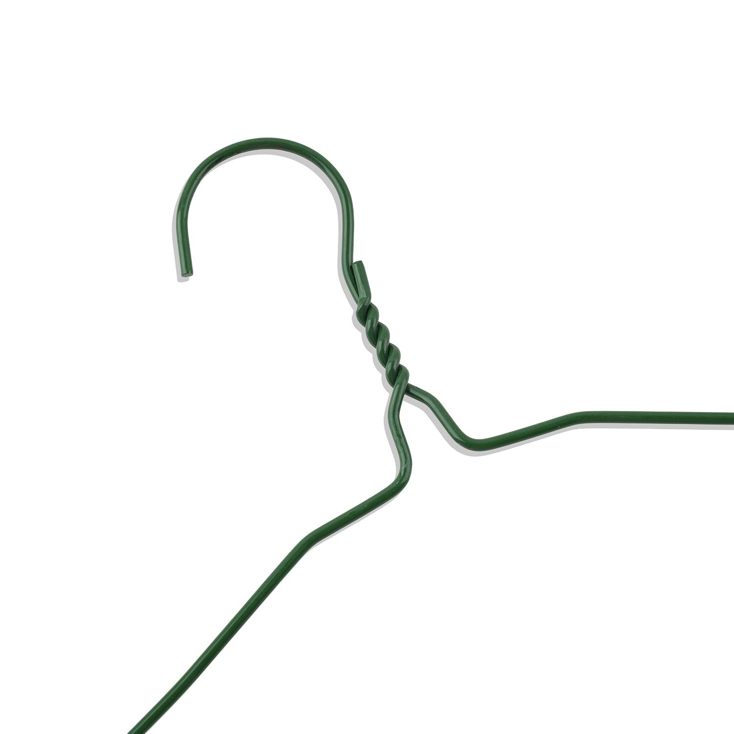 Heavy-Duty 3mm Wire Clothes Hangers 16-Inch Metal Hangers for Shirts, Dresses, Suits & More Space-Saving & Durable Design - Dark Green