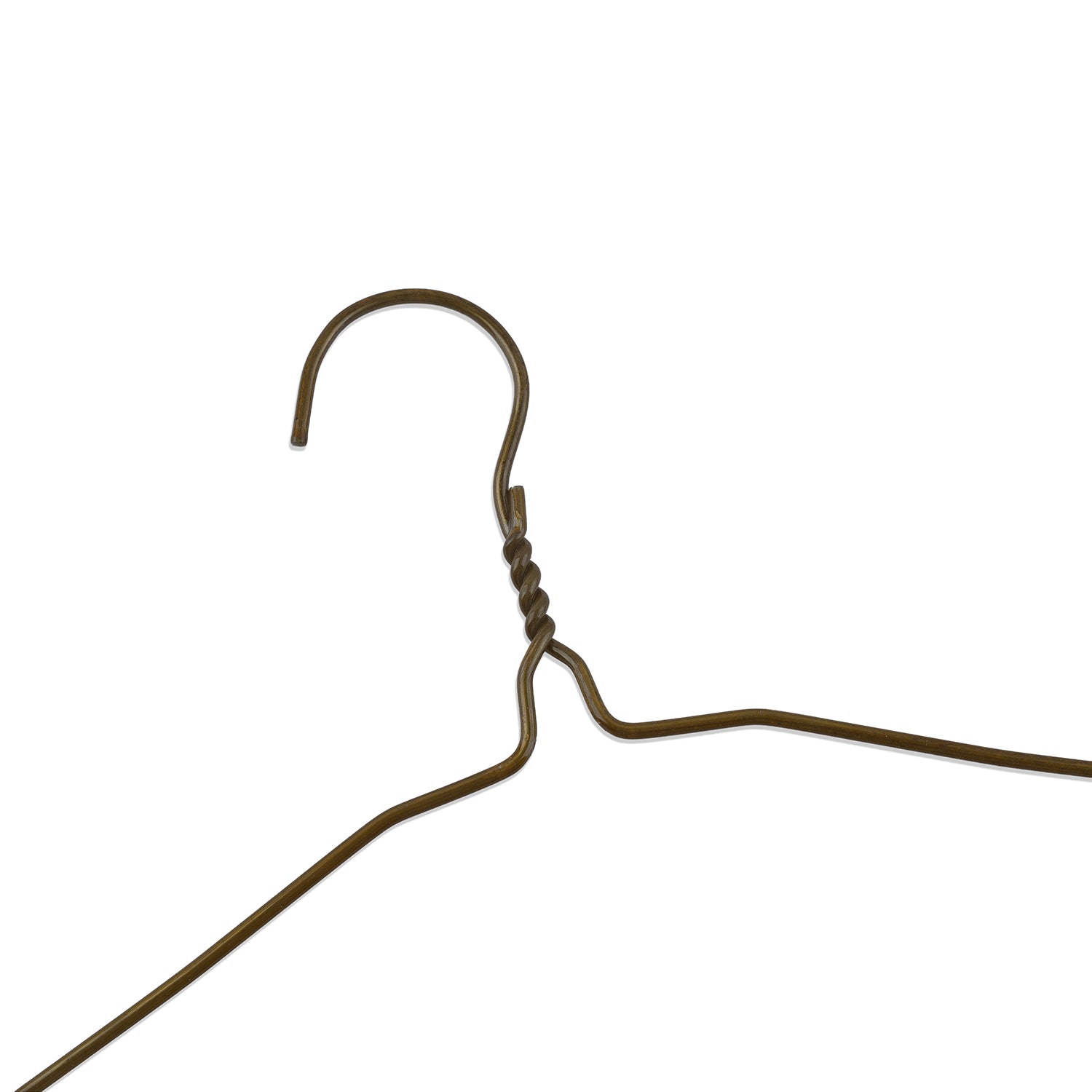 Heavy-Duty 3mm Wire Clothes Hangers 16-Inch Metal Hangers for Shirts, Dresses, Suits & More Space-Saving & Durable Design - Bronze
