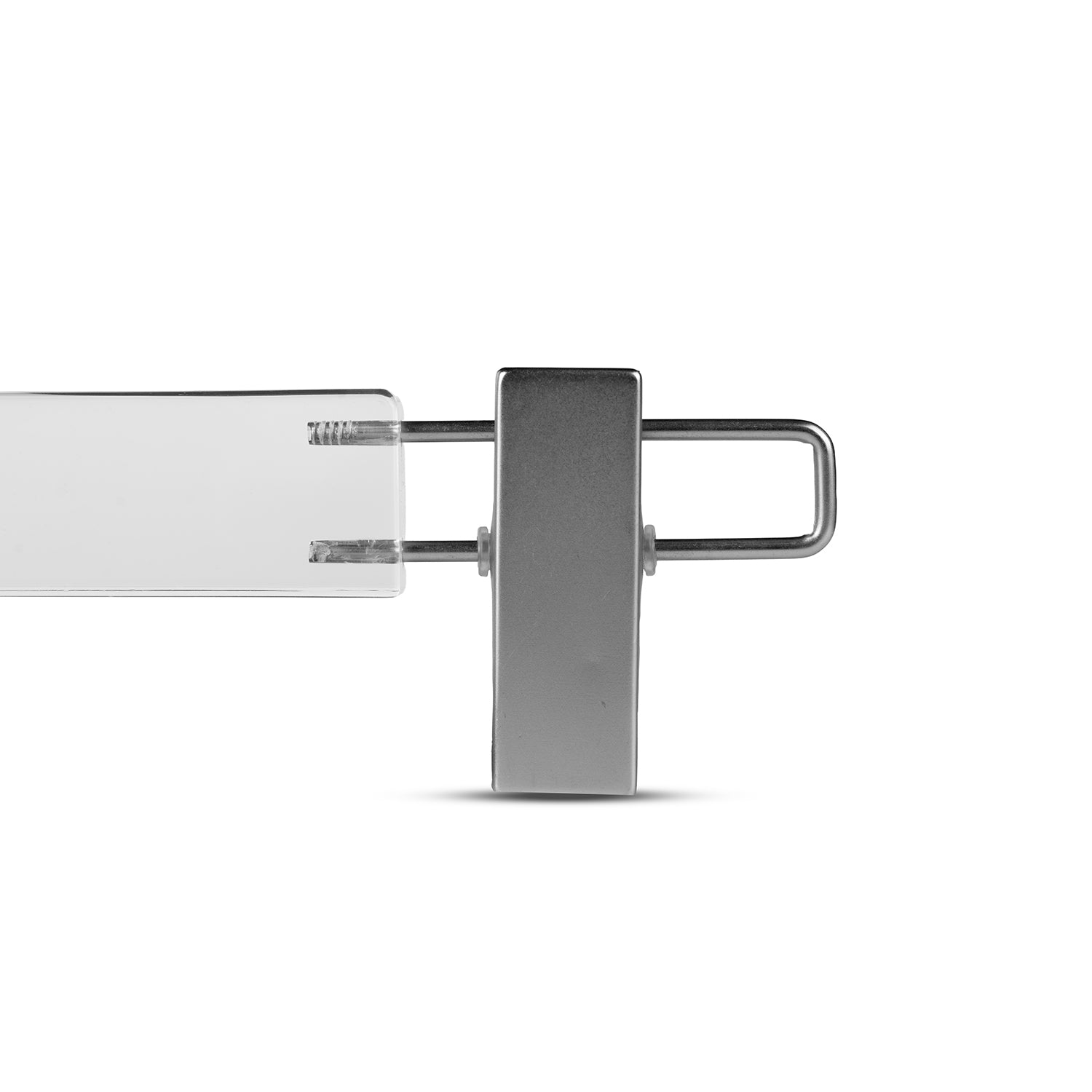 Clear Acrylic Bottom Hanger with Clips