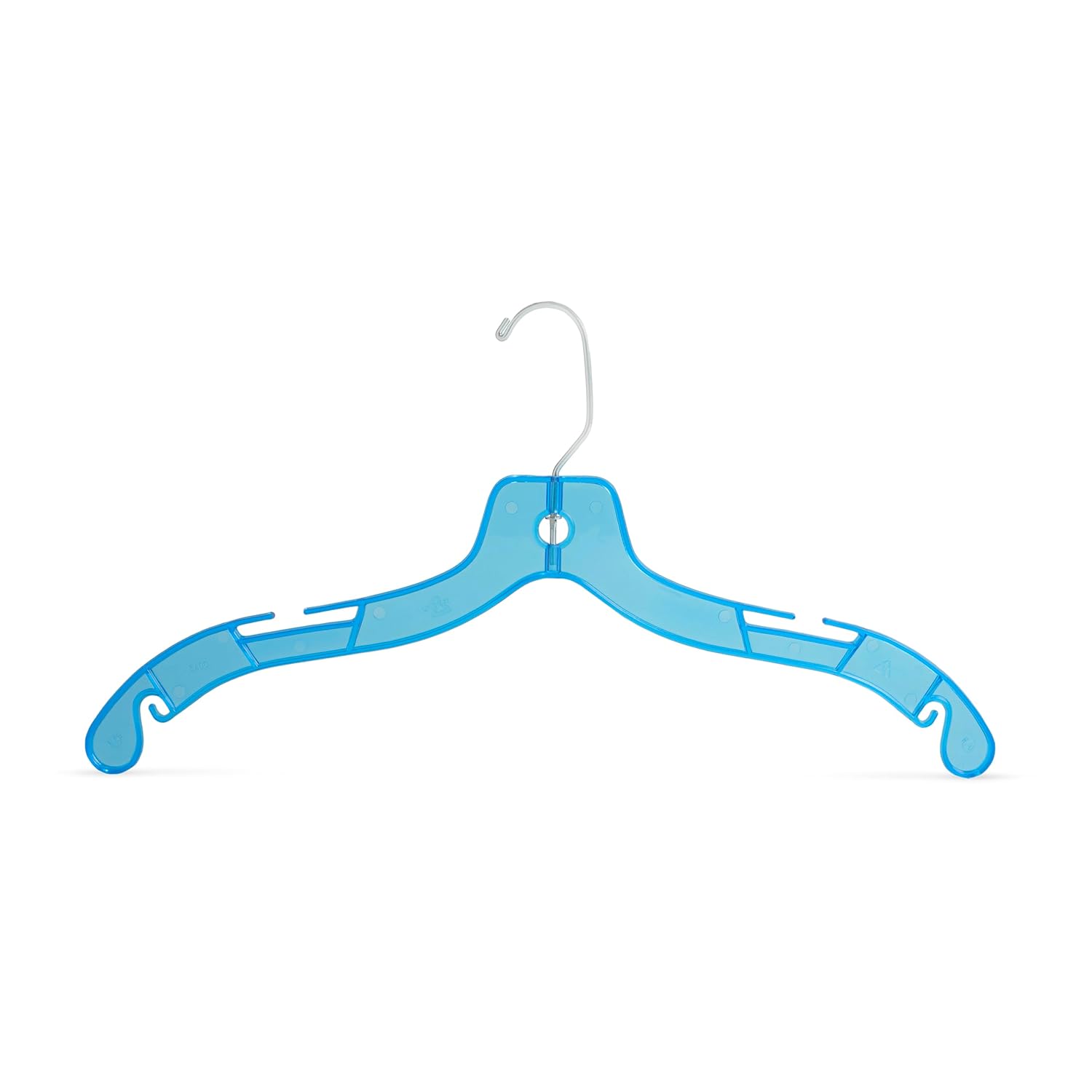 Premium Rainbow Plastic Hangers – Notched Design for Innerwear & Accessories, Perfect Wardrobe Organizer - Blue