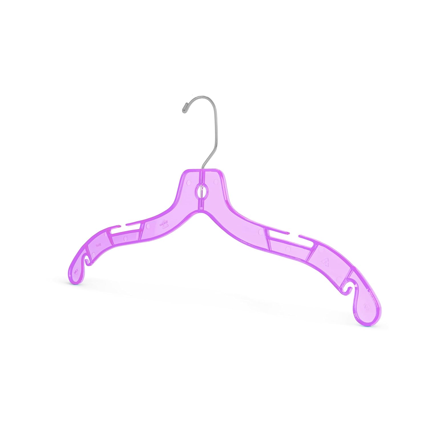 Premium Rainbow Plastic Hangers – Notched Design for Innerwear & Accessories, Perfect Wardrobe Organizer - Pink