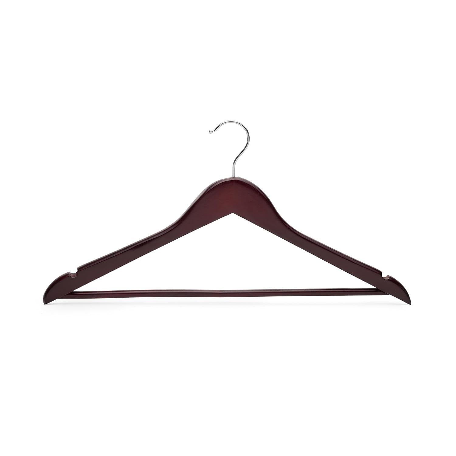 Vintage Wooden Clothes Hangers – Heavy-Duty Smooth Finish Suit Hangers for Jackets, Shirts & Closet Organization